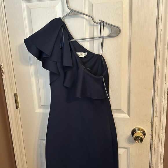Eliza J one shoulder ruffle cocktail dress NWT Size 6 - Picture 1 of 7